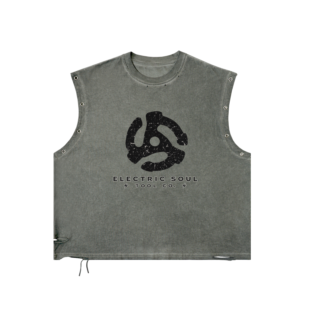 Distressed Grommet Eyelet Tank Top