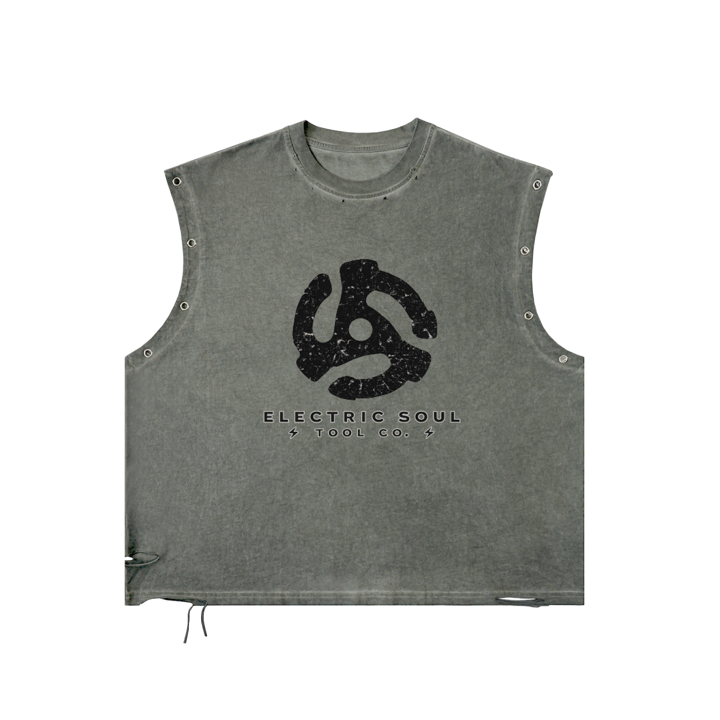 Distressed Grommet Eyelet Tank Top
