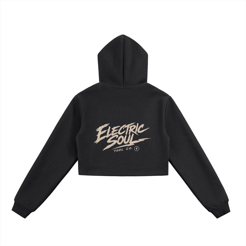 Essential Cropped Zip-Up Hoodie