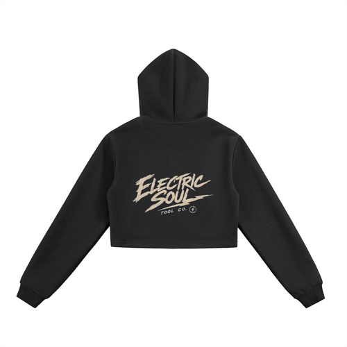 Essential Cropped Zip-Up Hoodie