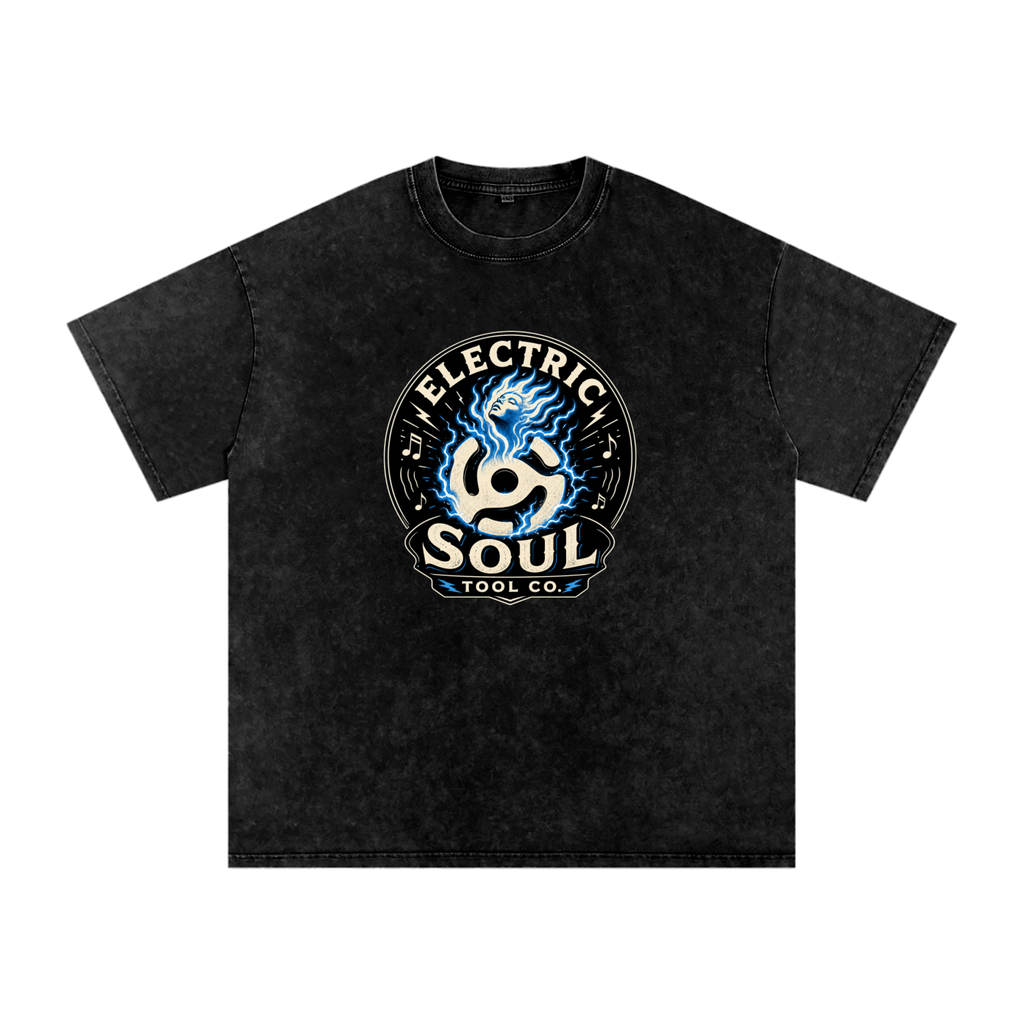Snow Washed Oversized Cotton T-Shirt