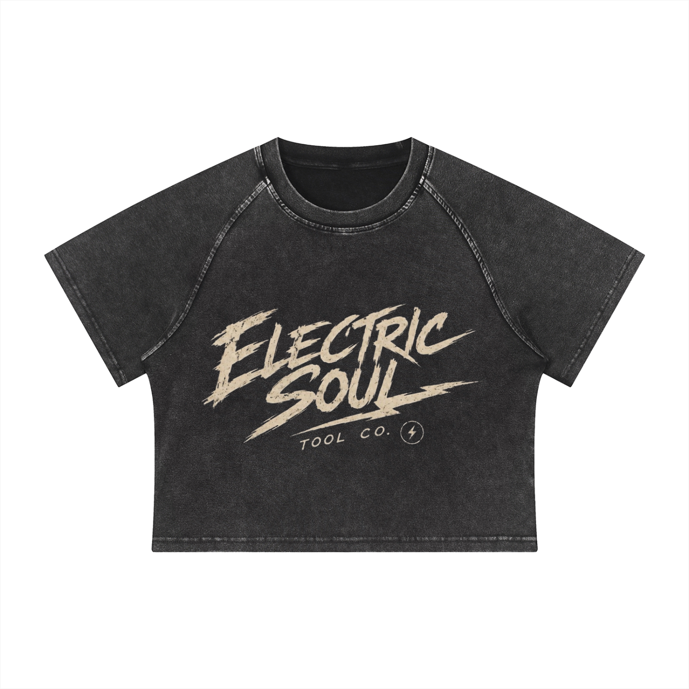 Women's Mineral Wash Raglan Crop T-Shirt