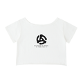 Off-Shoulder Rolled Hem Cotton T-Shirt